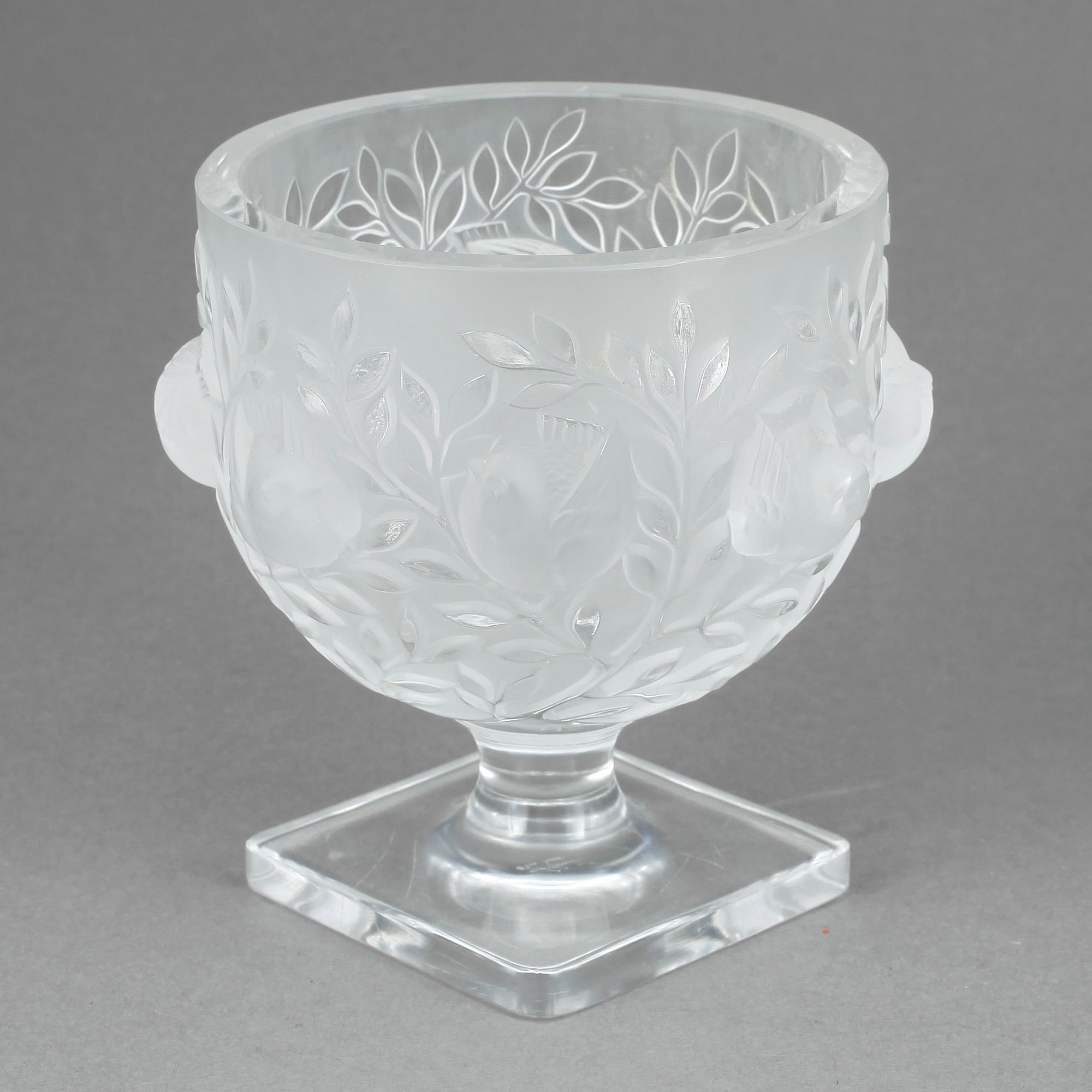 VAS, glas, "Elisabeth", Lalique, signerad, 1900-tal.
