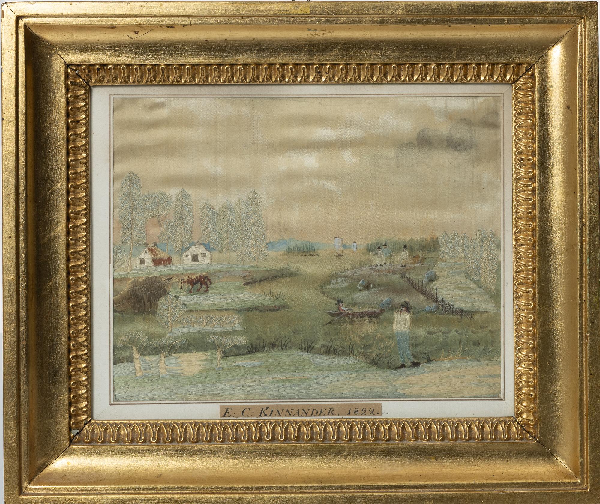Side embroidery, E.C. Kinnander, 1822.