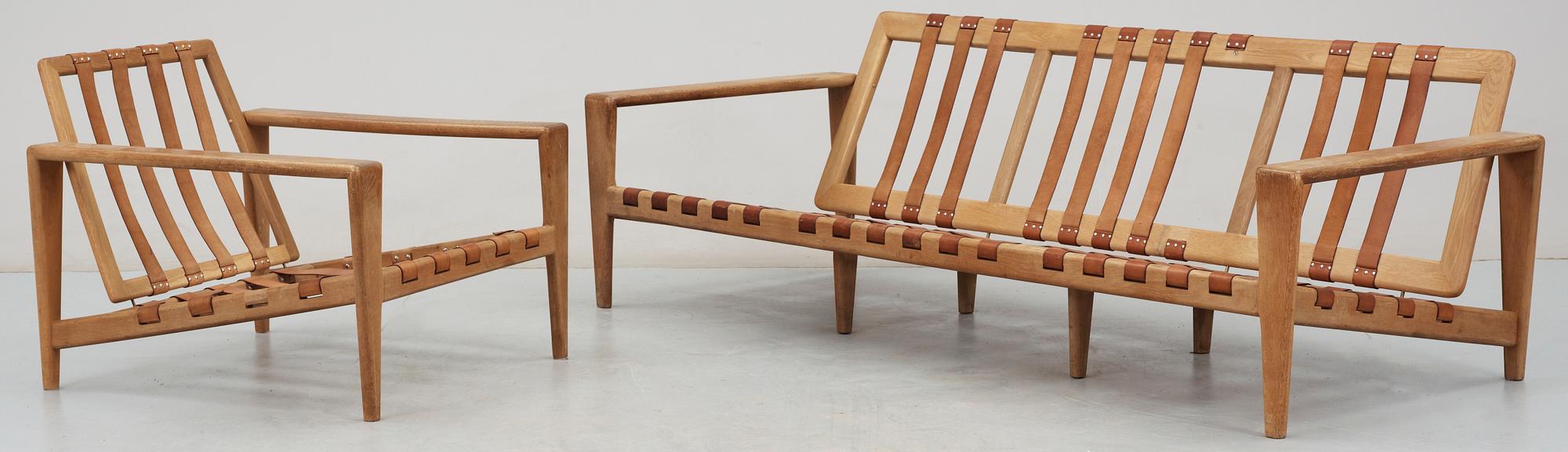 SOFFA SAMT FÅTÖLJ, Svante Skogh, 1950-60-tal.