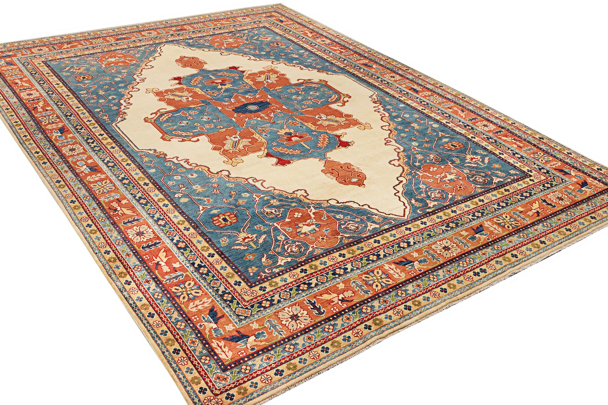 A Kazak carpet, c. 402 x 297 cm.