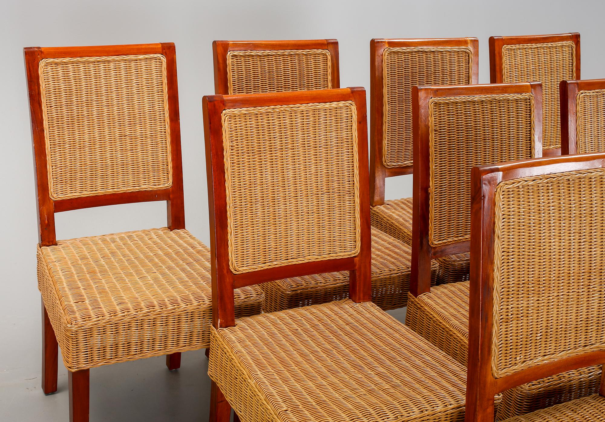 MATSALSSTOLAR, 10 stycken, 1900-talets andra hälft.