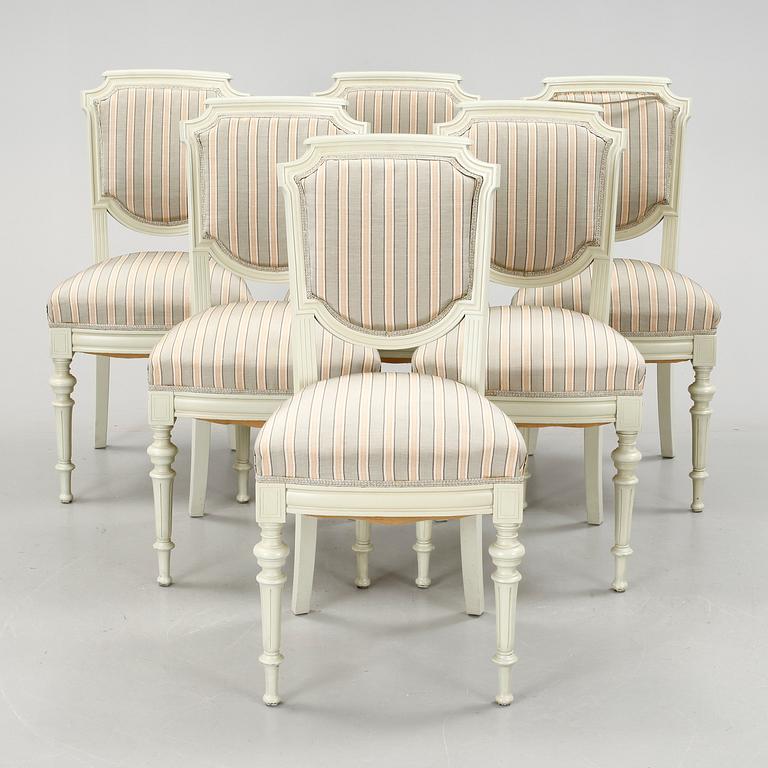 STOLAR, 6 st, gustaviansk stil, 19/2000-tal.