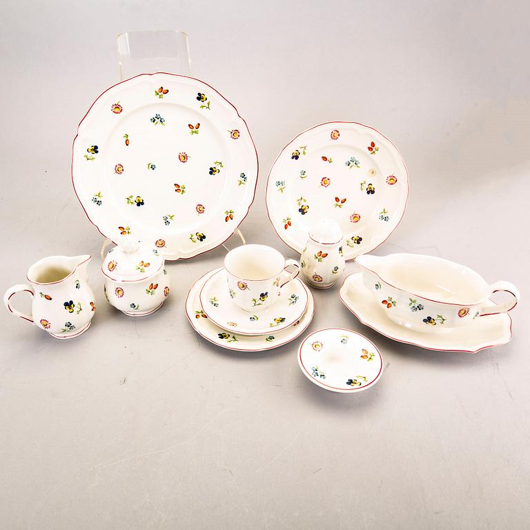 Servis 49 dlr "Petite Fleur", Villeroy & Bosch, 1900-talets slut, porslin.