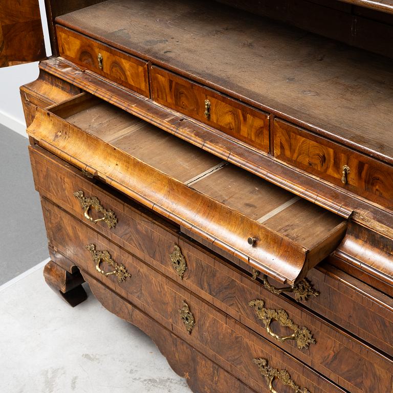 A rococo parquetry cabinet, Stockholm, later part 18th century.