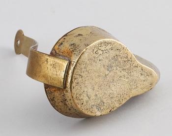 OLJELAMPA, brons och mässing, 1700-tal.