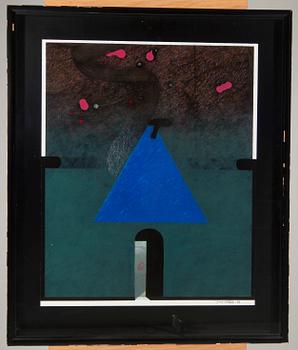 JUHA SOISALO, blandteknik och akryl, signerad och daterad -90.