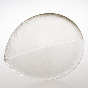 TAPIO WIRKKALA, VATI, 'Lehti', lasia, signeerattu Tapio Wirkkala Iittala 3337.