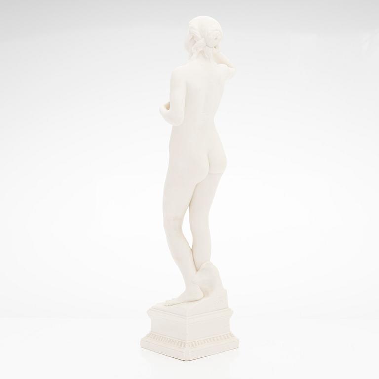 Per Hasselberg, efter, skulptur, "Snöklockan", Gustavsberg 1904.
