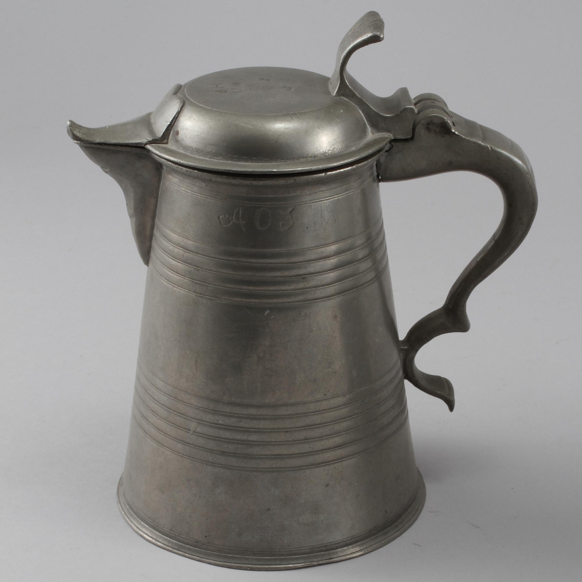 TENNSTOP, 3 st, tenn, 1800-tal.