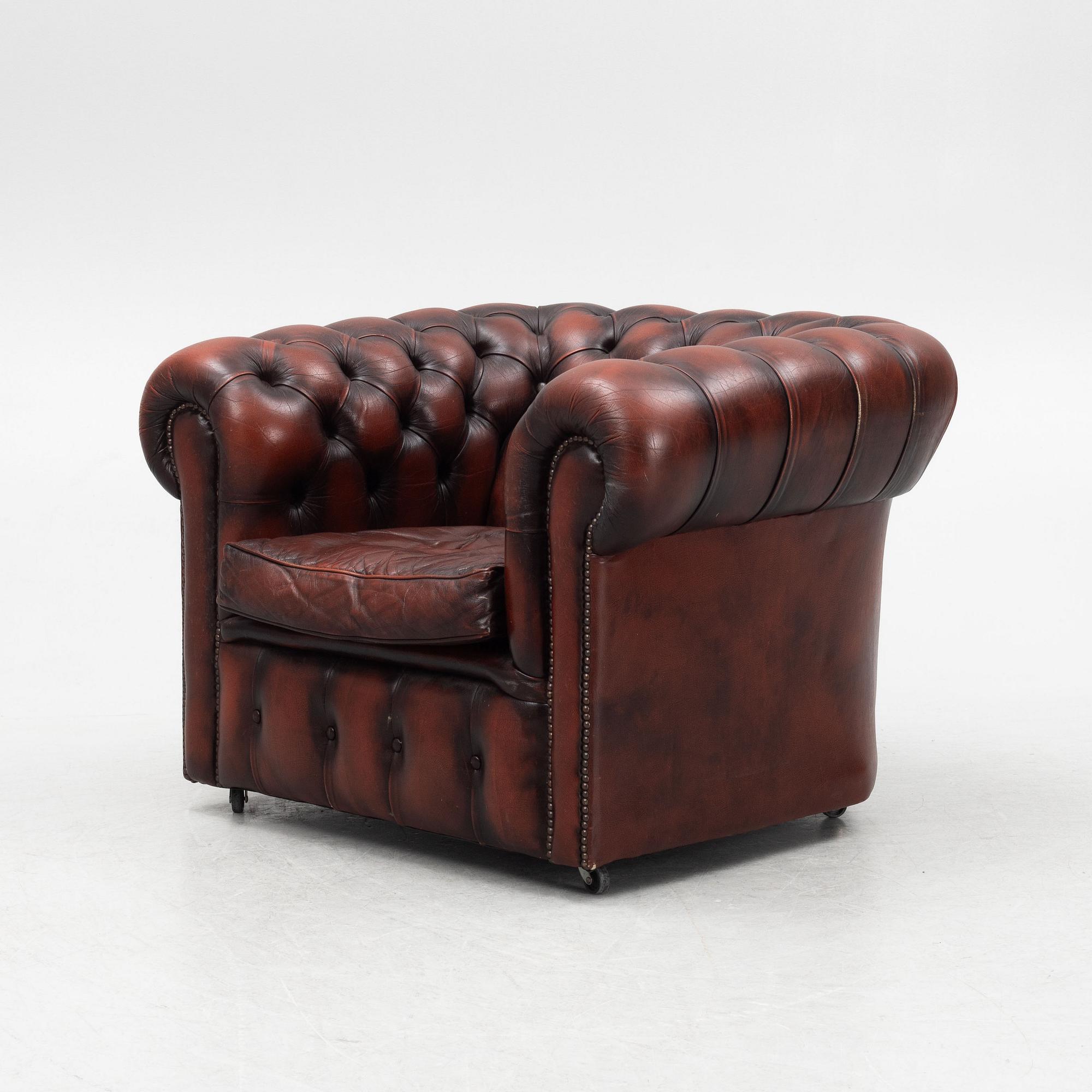 Fåtölj, Chesterfieldmodell, 1900-talets slut.