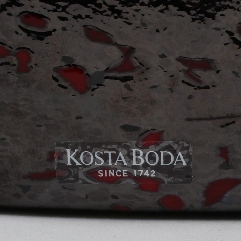 FLASKA, glas, Bertil Vallien, Kosta Boda, 1980/90-tal.