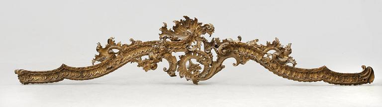 KARTUSCH / DÖRRÖVERSTYCKE, troligen Frankrike 1800-tal.