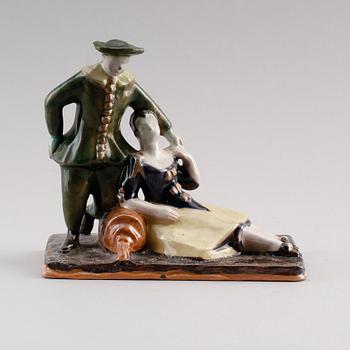 FIGUR, lergods, Wiener Werkstätte, Österrike, 1900-talets första hälft.