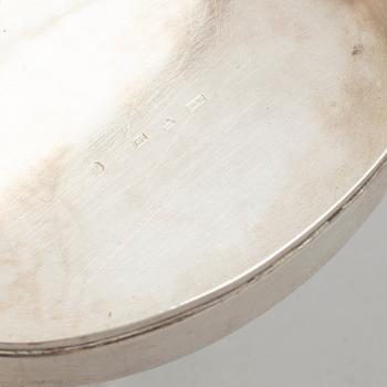 Three Swedish silver snuff boxes, 19th century.