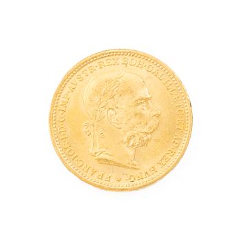 Gold coin, Austria-Hungary, 20 Corona, 1896.