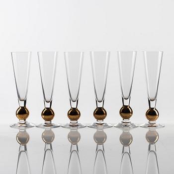 Gunnar Cyrén, an 18-piece 'Nobel' glass service, Orrefors.