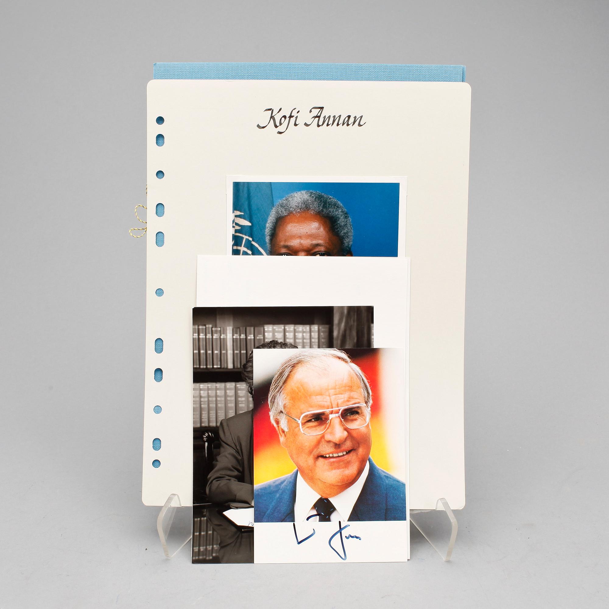 STATSCHEFER OCH POLITIKERS AUTOGRAFER, 5 st, bla Gustaf Mannerheim, egenhändiga.