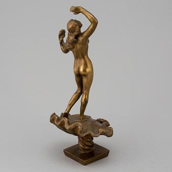 CARL ELDH, skulptur, guldpatinerad brons, signerad Eldh.