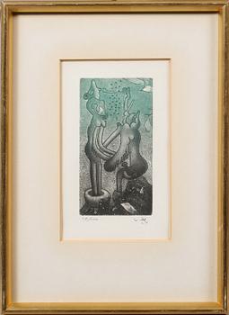 ROBERTO MATTA, 2 st, färgetsningar, signerade och numrerade 49/100.