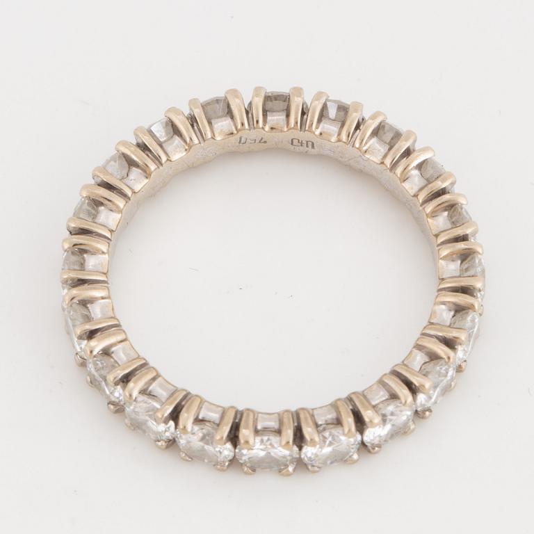 Eternity brilliant-cut diamond ring.