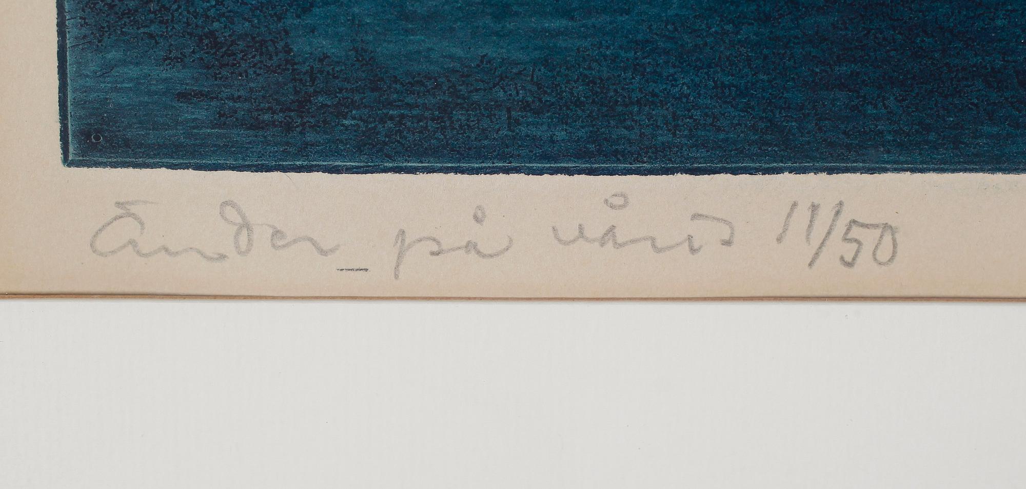 BÖRJE HOLM, färgetsning, signerad och daterad 1917.