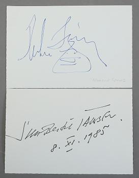 AUTOGRAFER, MUSIKER SAMT SKÅDESPELARE, 30 st, bla Karl Gerhard, Holger Löwenadler, Nils Poppe, Sven-Bertil Taube.