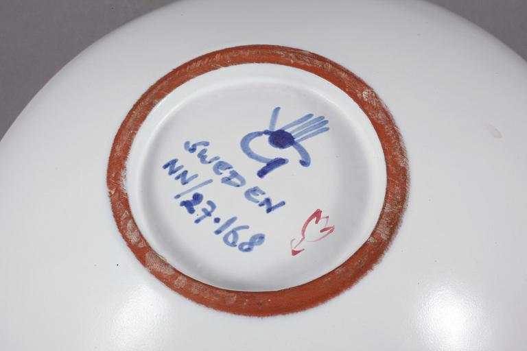 SKÅL, fajans, Stig Lindberg, Gustavsberg, omkring 1900-talets mitt.