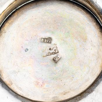 Bägare, silver, kontrollmästare Ivan Shagin (verksam 1748-1757), oidentifierad mästare M.K, Moskva.