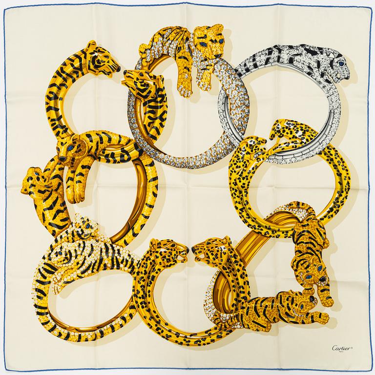 Cartier, a silk scarf.