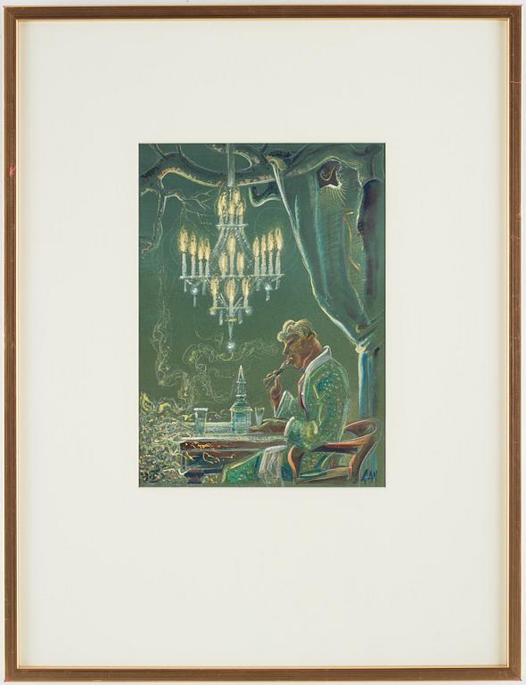 Gösta Adrian-Nilsson, gouache, signed.