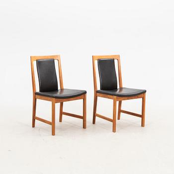 Karl Erik Ekselius, a set of six walnut chairs JOC.