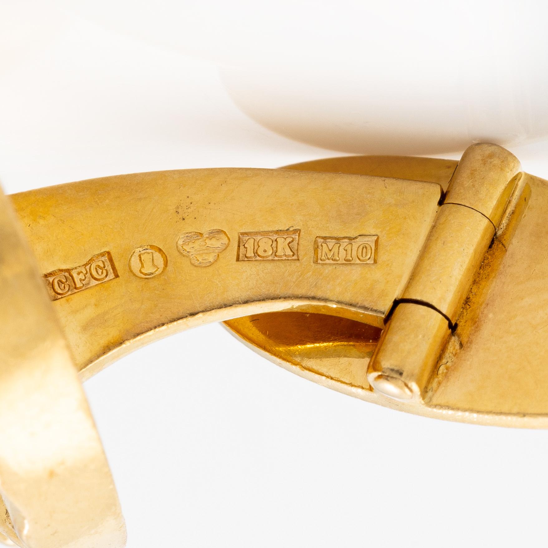 CF Carlman, cufflinks, a pair, 18K gold.