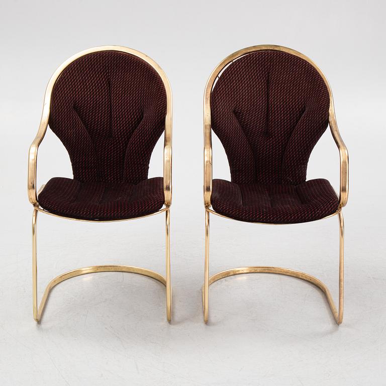 Gastone Rinaldi, a dining table and four chairs, Italy, 1970's/80's.
