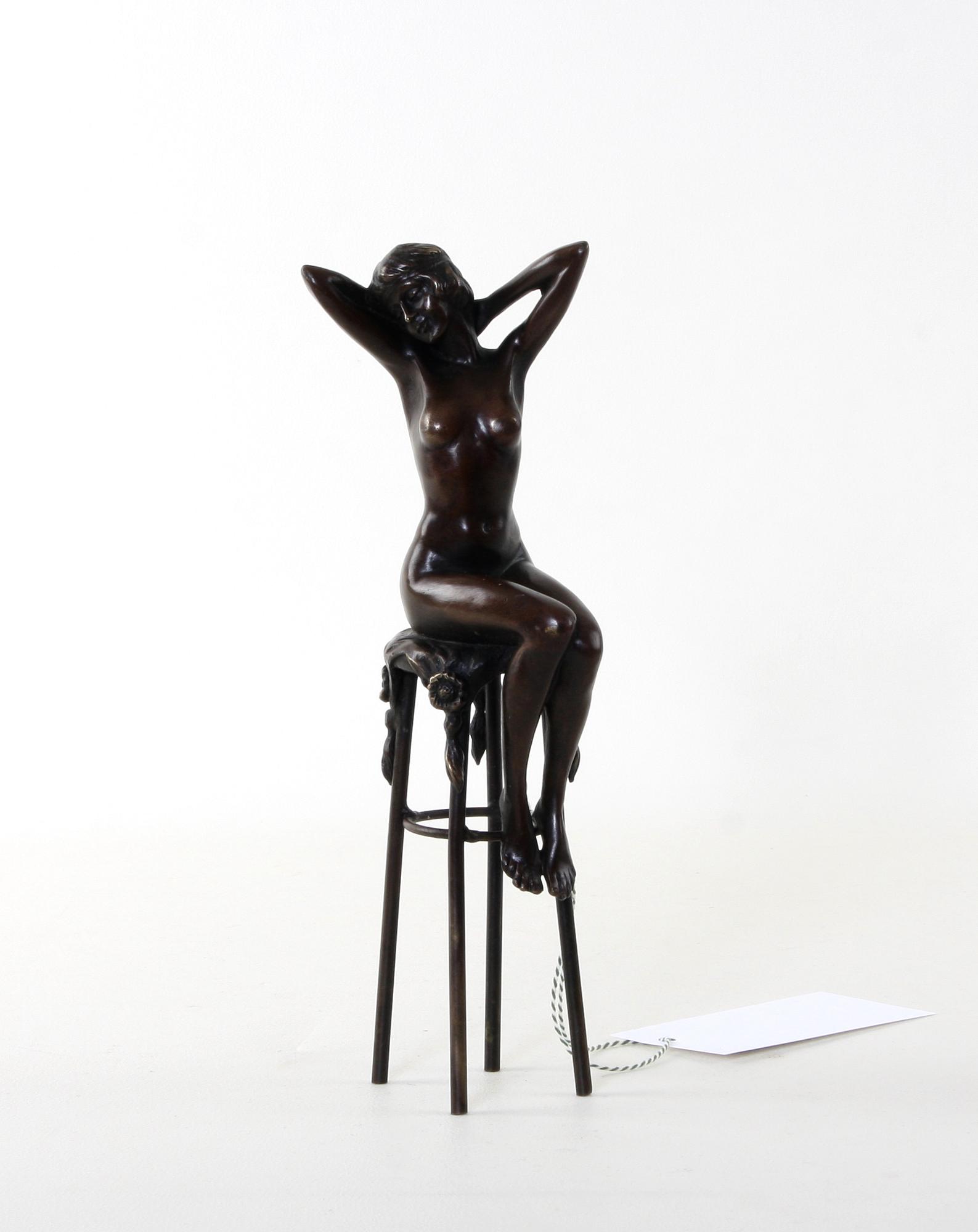 OKÄND KONSTNÄR, skulptur, patinerad brons.