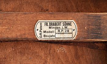 SKRIVBORDSSTOL, märkt Fr. Drabert Söhne, 1900-talets första hälft.