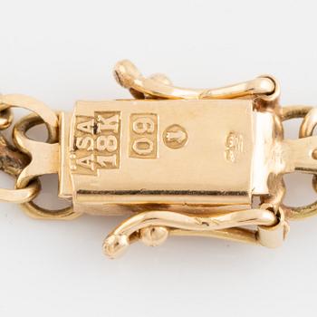 18K gold bracelet, with charms.