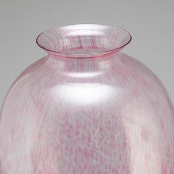 A glass vase by Lars Sestervik, Lindshammar, signed and dated 90.