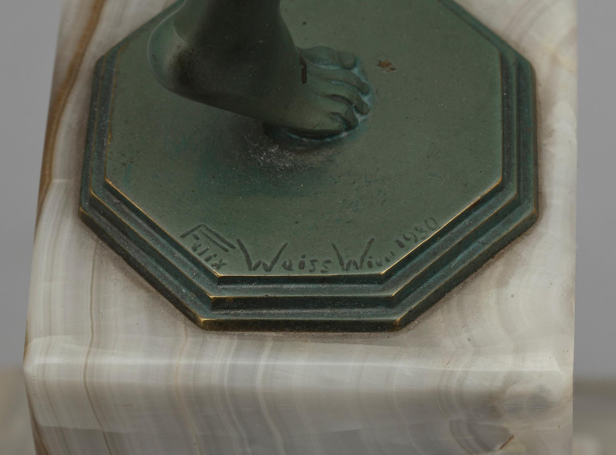 FELIX WEISS, skulptur, signerad o daterad 1930.