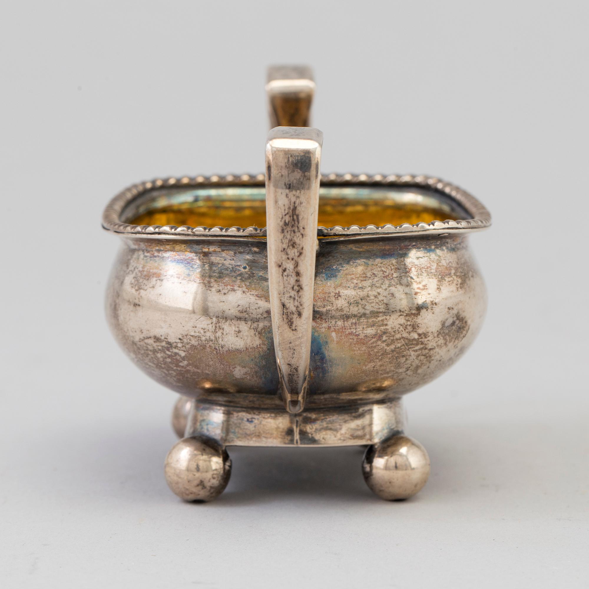 A 19th century silver salt cellar.