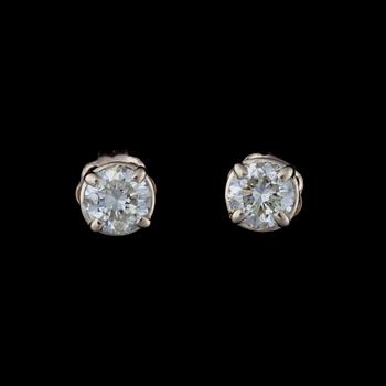 ÖRHÄNGEN, ett par, 14k guld med briljantslipade diamanter tot ca0,55ct. 2000-tal.