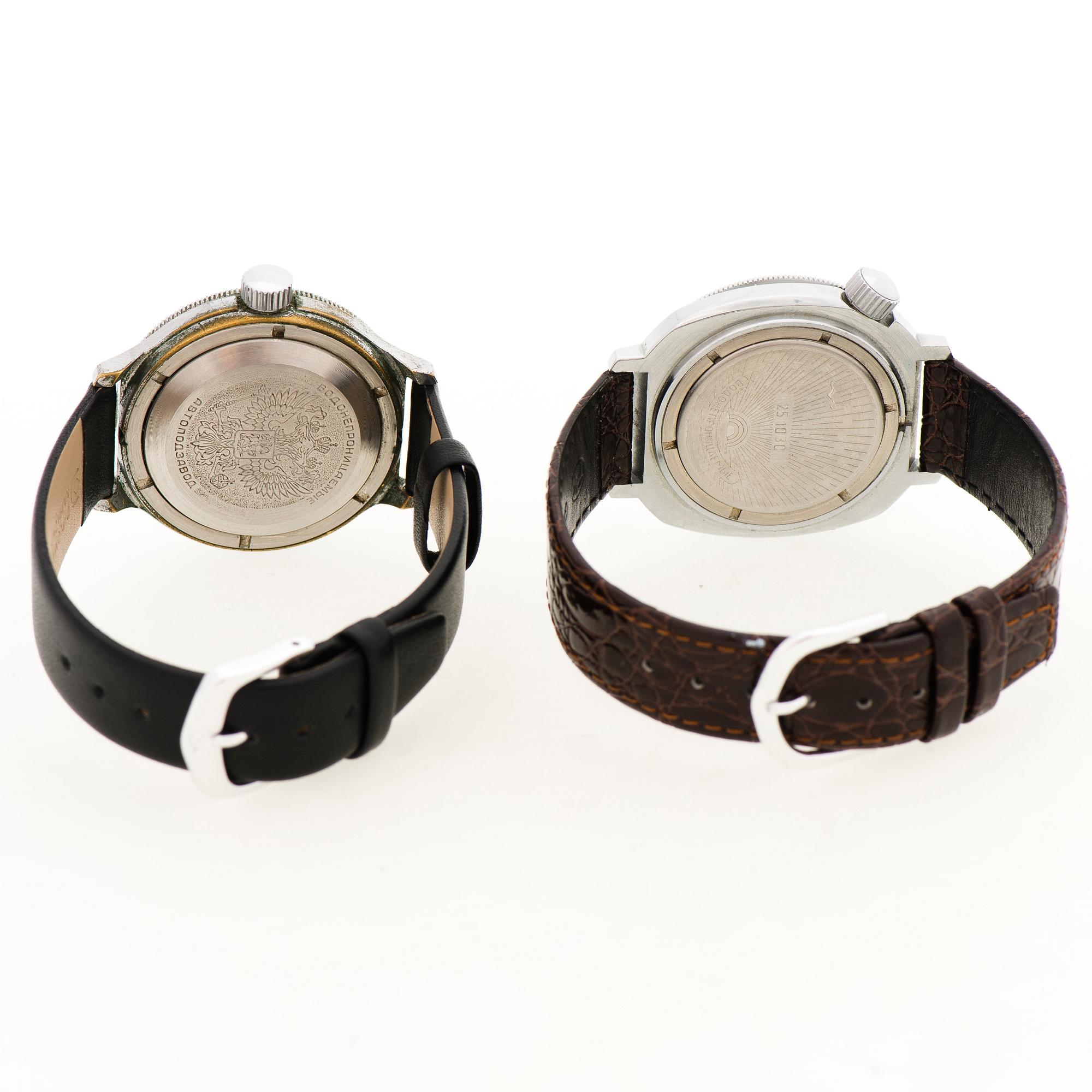 VOSTOK (Восток), Komandirskie, rannekelloja, 2 kpl, 40 mm.