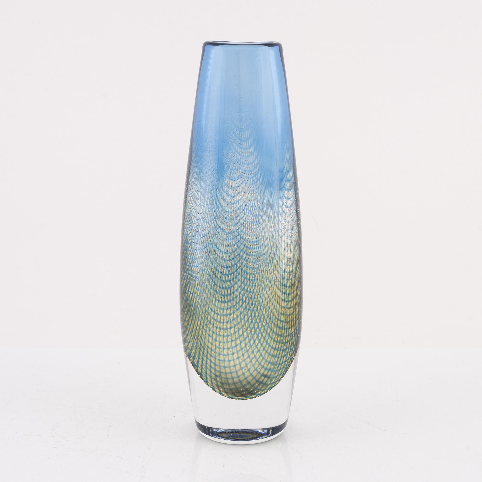 Sven Palmqvist, vas, glas, "Kraka", Orrefors, signerad.