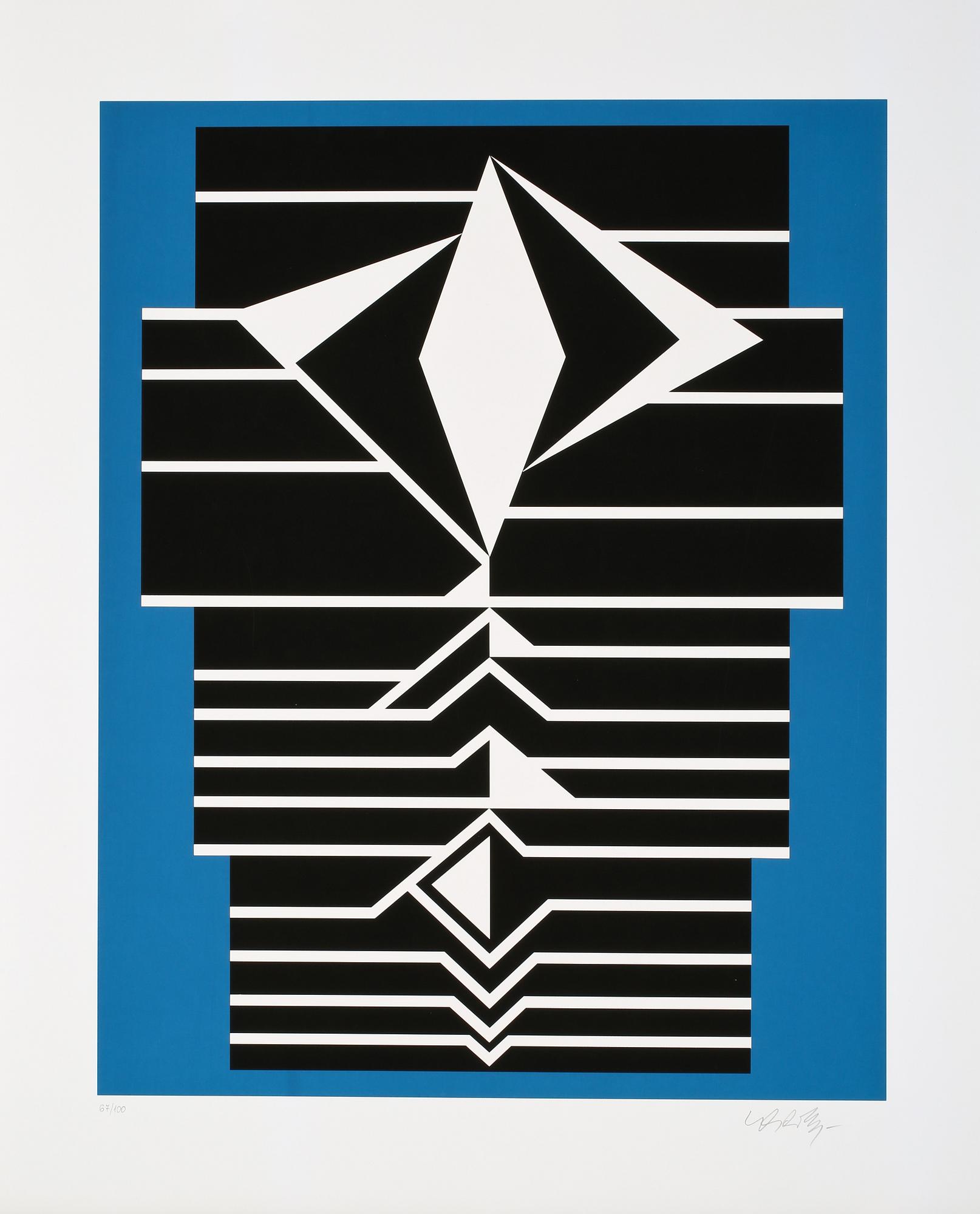 VICTOR VASARELY, färgserigrafi, signerad och numrerad 67/100.