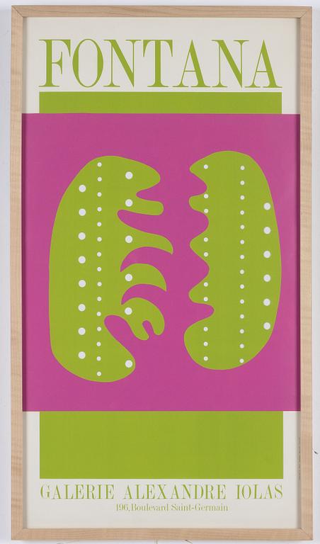 Lucio Fontana, exhibition poster, "Fontana" Galerie Alexandre.