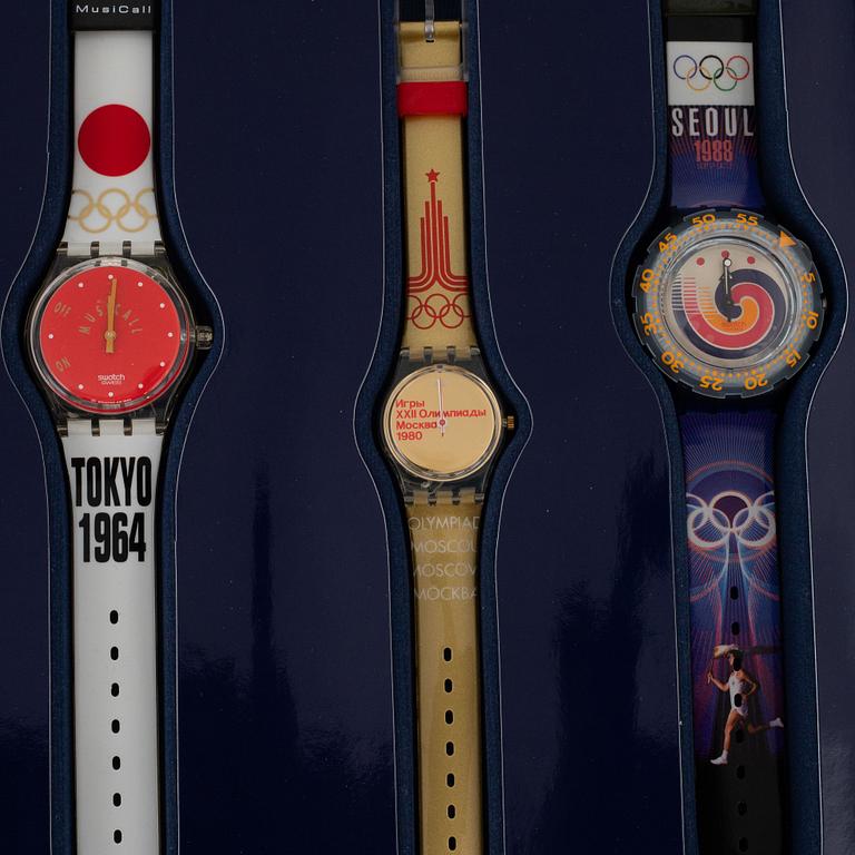 Swatch historical Olympic games collection.