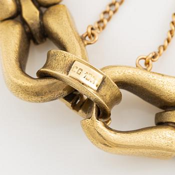 Armband 18K guld, satinerat.