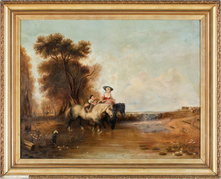 OKÄND KONSTNÄR, olja på duk, 1800-tal, England.