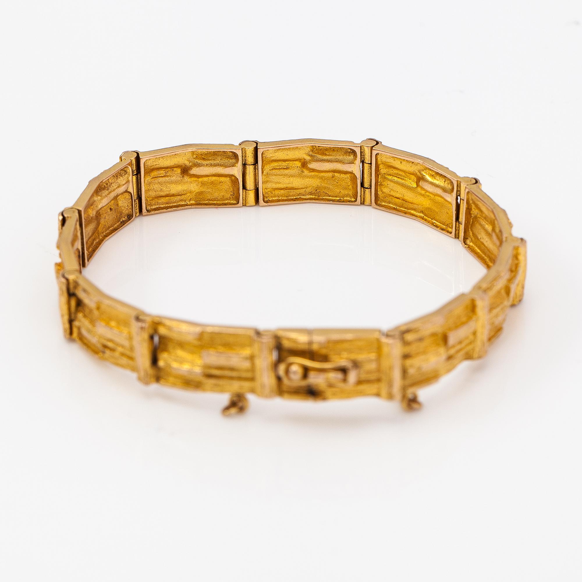 Björn Weckström, A 14K gold bracelet "Cascade". Lapponia 1973.