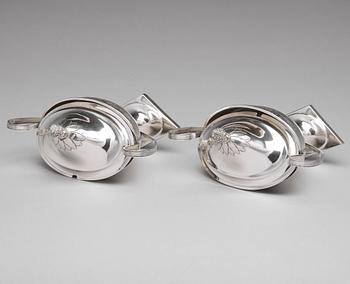 A pair of Baltic sugar-bowls and spoons, mark of Johann Gottfried Möring, Reval (1790-1818 (1820)).
