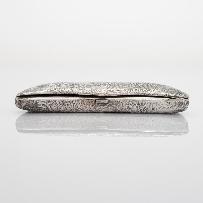 A silver cigar box and glasses case, Norway and Finland, first half and mid-20th century.